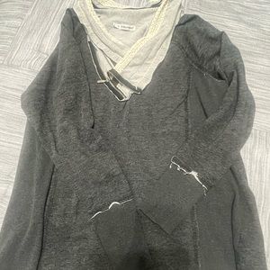 Maurices sweat shirt, long, gray/black